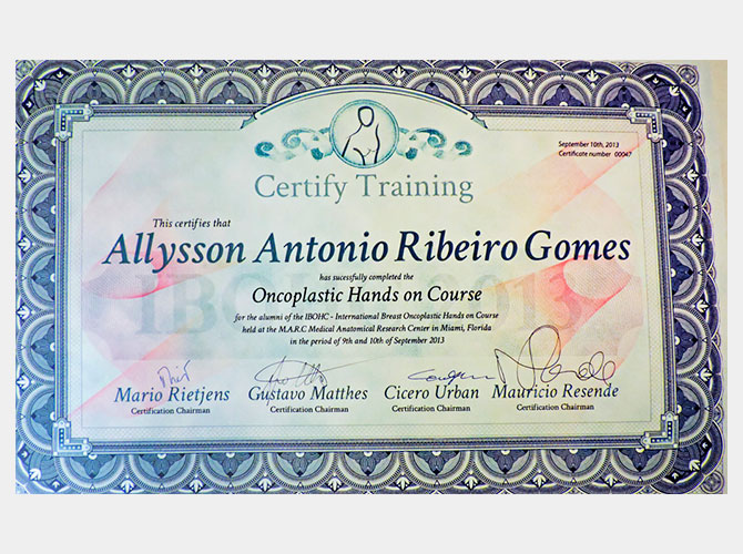 Certify Training Oncoplastic Hands on Course
